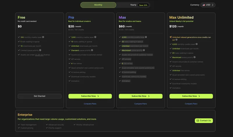 Meshy AI Review: Meshy AI Pricing Plans
